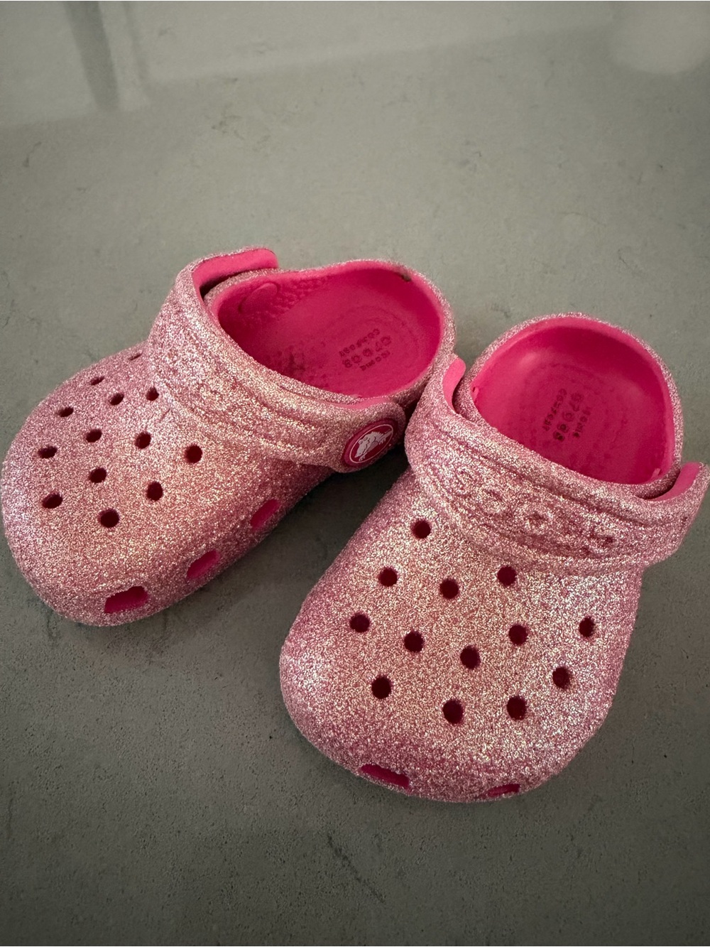 CROCS Kids Glitter Pink Clog Sandals